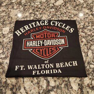 Vintage Harley Davidson 2002 Heritage Cycles Ft. Walton Beach Black L NWT USA